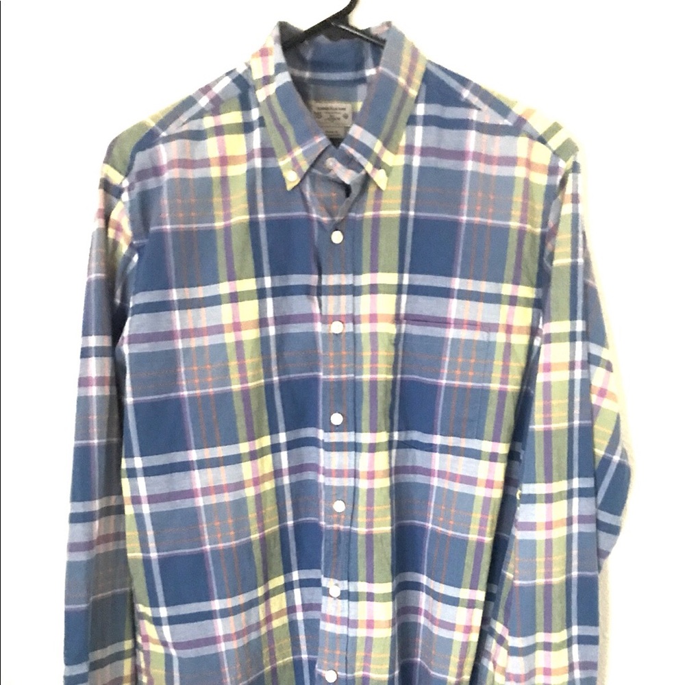 J. Crew Summer Plaid Button Front Shirt Medium